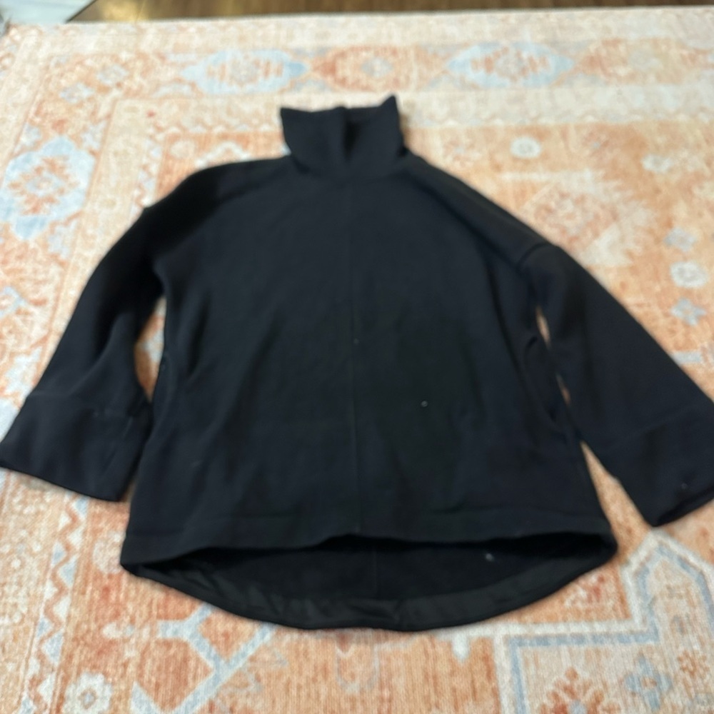 Athleta Cozy Karma Funnel Neck Sweatshirt Black S/466846 black size small - Picture 5 of 7